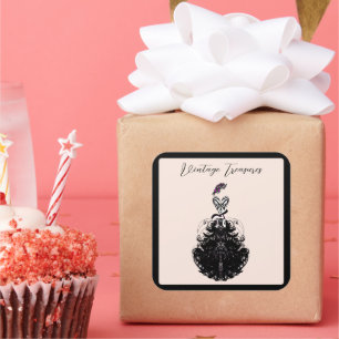 Pegatina Cuadrada Fiesta de moda Diva