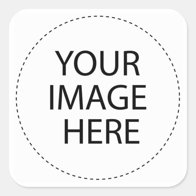 Pegatina Cuadrada Fiesta de plantilla DIY en blanco Entregar agregar (Anverso)