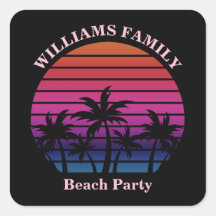 Fiesta de playa personalizada puesta de sol tropic