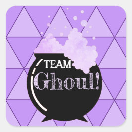 Pegatina Cuadrada Fiesta de revelación de género de Team Ghoul