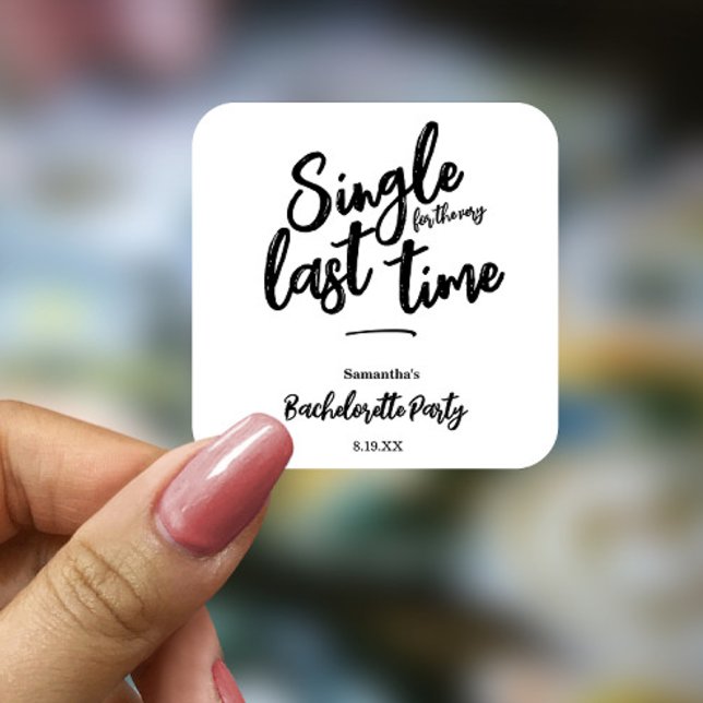 Pegatina Cuadrada Fiesta de Soltera Minimalista  (Subido por el creador)