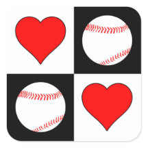 Fiesta del jugador de béisbol Baseballs & Hearts P