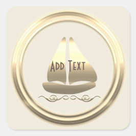 Pegatina Cuadrada Fiesta del velero velero