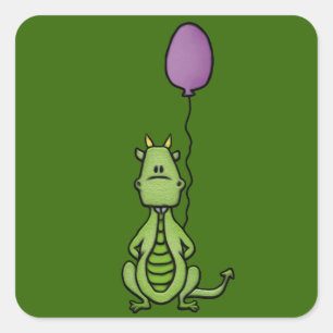 Pegatina Cuadrada Fiesta Dragon