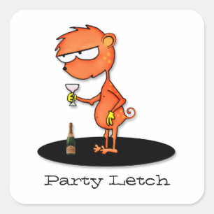 Pegatina Cuadrada Fiesta Letch