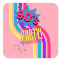 Fiesta Retro Años 90 Cumpleaños Nostálgico Rosa
