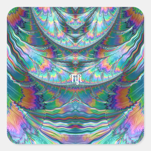 Pegatina Cuadrada FIFI ~ Shades Glossy PASTEL 3D ~ (Anverso)