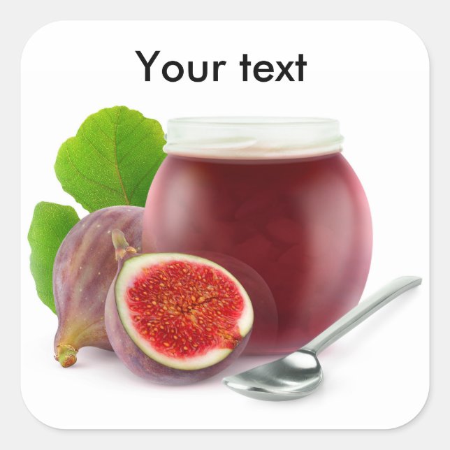 Pegatina Cuadrada Fig jam (Anverso)