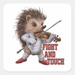 Pegatina Cuadrada fight and touch