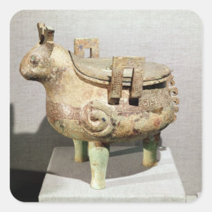 Pegatina Cuadrada Figura animal 'hsi-ting'