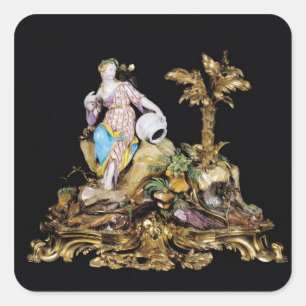 Pegatina Cuadrada Figura de Vincennes de una náyade