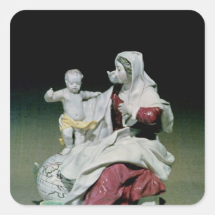 Pegatina Cuadrada Figura del Chelsea de Madonna y el Niño