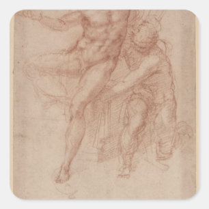 Pegatina Cuadrada Figura estudios