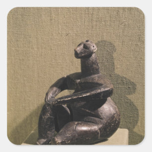 Pegatina Cuadrada Figura femenina asentada, 3500-2500 A.C.