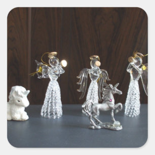 Pegatina Cuadrada Figuras de los navidades Magic-Angels-Unicorns