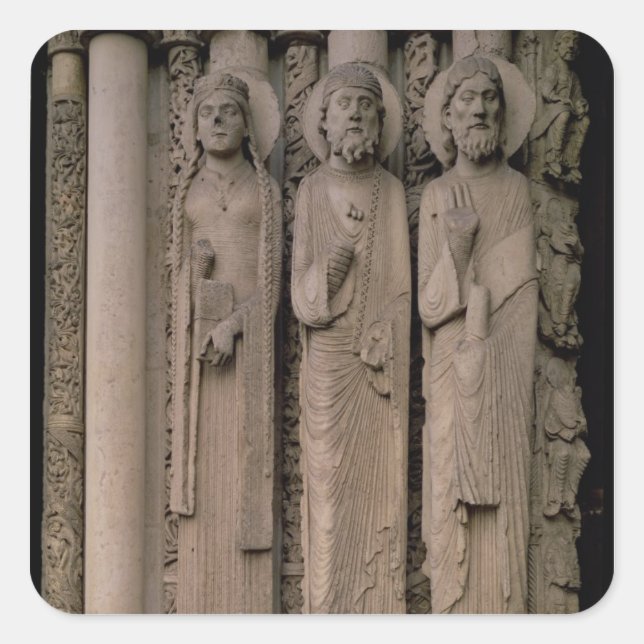 Pegatina Cuadrada Figuras del Antiguo Testamento, de las fronteras d (Anverso)