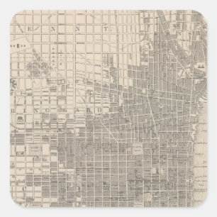 Pegatina Cuadrada Filadelfia