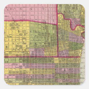 Pegatina Cuadrada Filadelfia 7