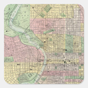 Pegatina Cuadrada Filadelfia, Camden