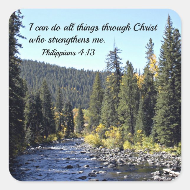 Pegatina Cuadrada Filipinas 4:13 (Anverso)