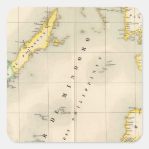 Pegatina Cuadrada Filipinas Oceanía no 6