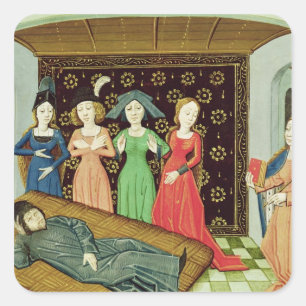 Pegatina Cuadrada Filosofía y las musas