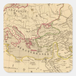 Pegatina Cuadrada Fils aux. de Noe de los trois de Terre