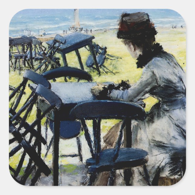 Pegatina Cuadrada Fin de temporada (Anverso)