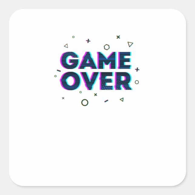 Pegatina Cuadrada Fin del juego (Anverso)