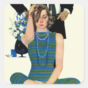 Pegatina Cuadrada Final de una boda