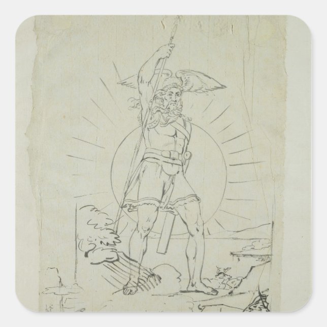 Pegatina Cuadrada Fingal, 1804-5 (Anverso)