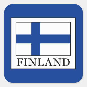Pegatina Cuadrada Finlandia