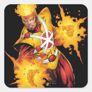 Pegatina Cuadrada Firestorm Punch