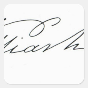 Pegatina Cuadrada Firma de Guillermo IV, 1831