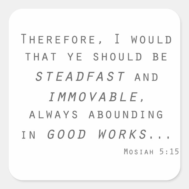 Pegatina Cuadrada firme inamovible mosiah lleva la escritura (Anverso)