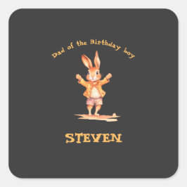 Pegatina Cuadrada First Birthday animal cards