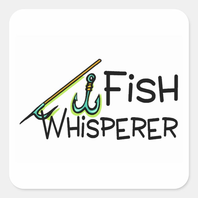 Pegatina Cuadrada Fish Whisperer (Anverso)