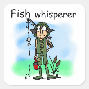 Pegatina Cuadrada Fish Whisperer