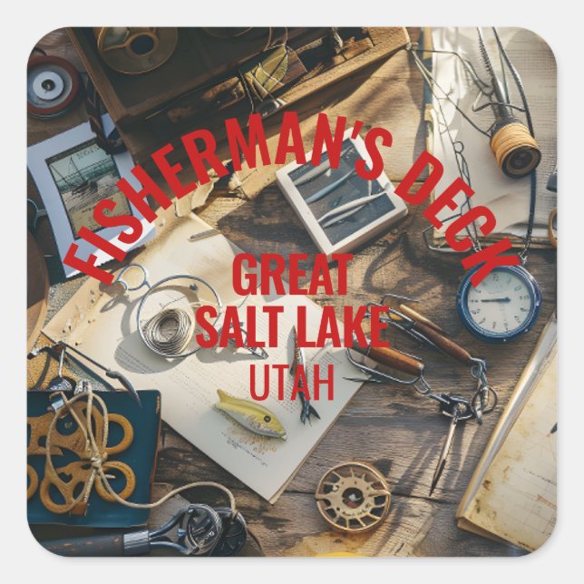 Pegatina Cuadrada Fisherman’s Deck  (Anverso)