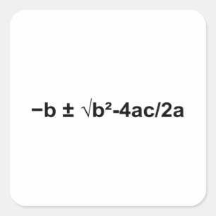 Pegatina Cuadrada Física matemática matemática cuadrática