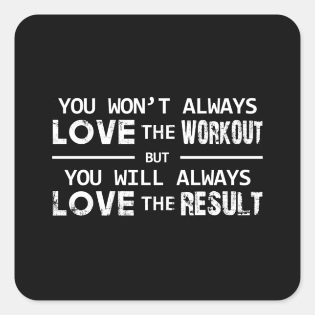 Pegatina Cuadrada Fitness Sport Gym Ejercicio entrenamiento Divertid (Anverso)