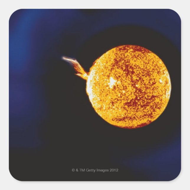 Pegatina Cuadrada Flare solar (Anverso)