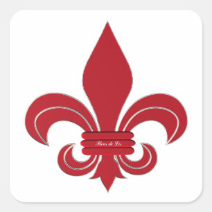 Pegatina Cuadrada Fleur de Lis
