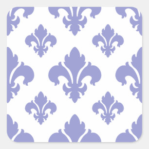 Pegatina Cuadrada Fleur De Lis 2 Violet Tulip
