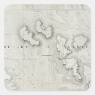 Pegatina Cuadrada Fleuve sin el agua, Egipto