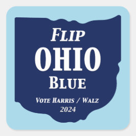 Pegatina Cuadrada Flip Ohio Blue en 2024