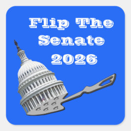 Pegatina Cuadrada Flip The Senate Vote Blue 2026