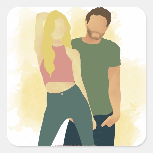 Pegatina Cuadrada Flor de invernadero - CA (Anverso)