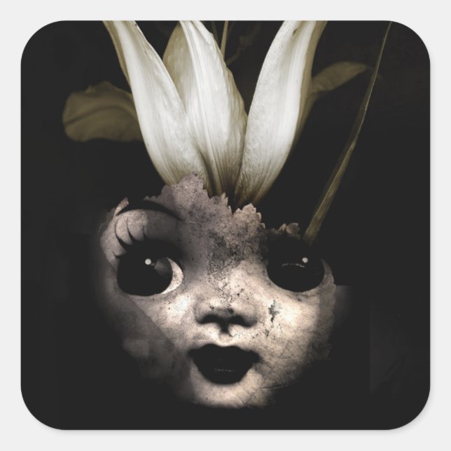 Pegatina Cuadrada Flor de muñeca 2013 (Anverso)