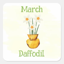 Flor de Narciso de Arte Cumpleaños de Marzo